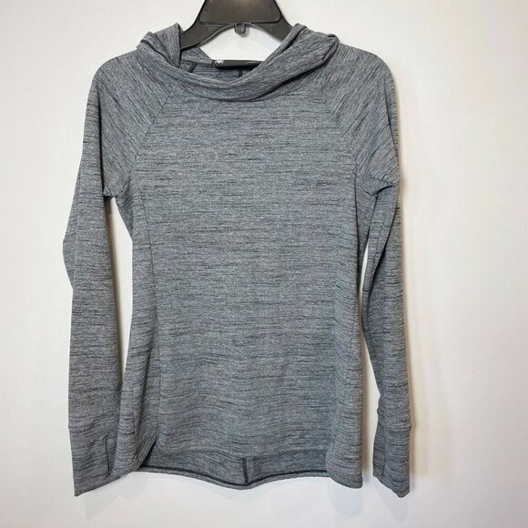 Spyder Womens Solitude Funnel Neck Pullover Top Long Sleeve Gray Small Raglan - Picture 1 of 8